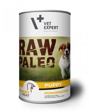 RAW PALEO PUPPY Konservi kucēniem ar tītaru 400g